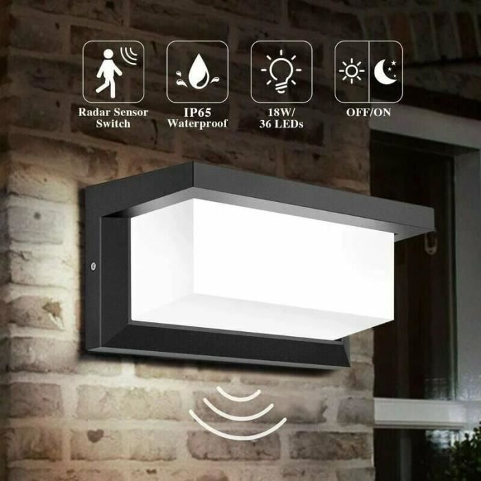 Wandleuchte – YYV – 18 W LED – Bewegungsmelder – IP65 – Kaltweiß