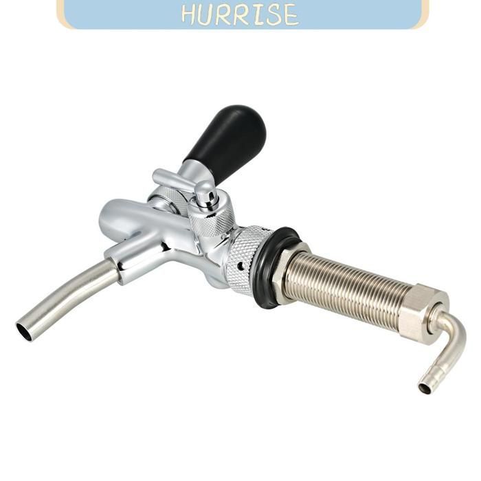 Grifo de barril de cerveza de flujo ajustable Tbest, grifo de cerveza cromado de presión ajustable, grifo de vástago para bricolaje (vacío)