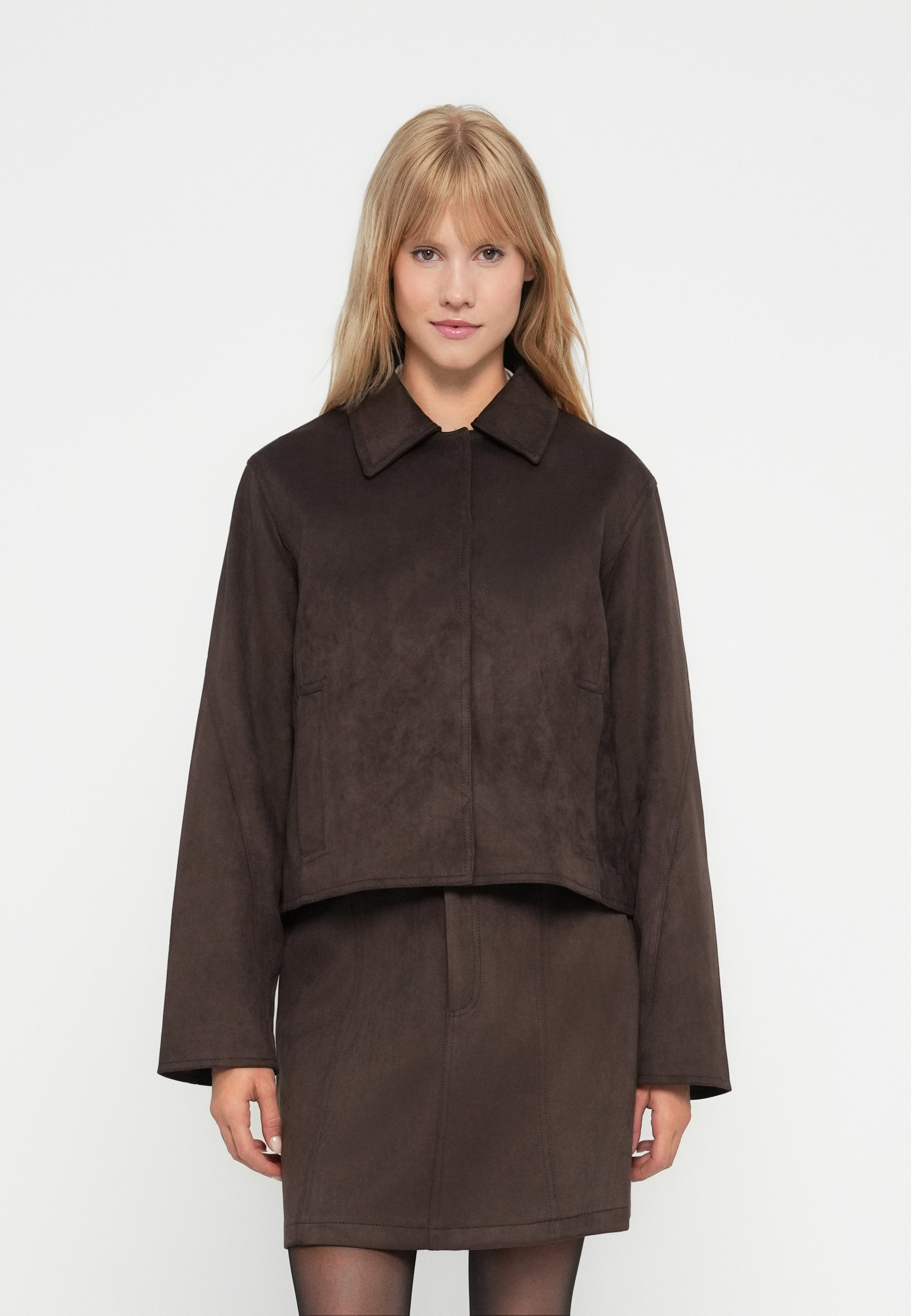 Object OBJALLIE JACKET - Kunstleren jas - zeehondenbruin