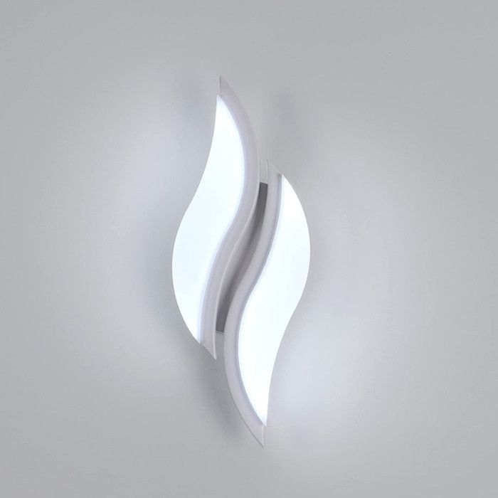 Luminária de parede LED moderna DELIPOP 12W - Branca - 6500K - Fonte de luz dupla - Iluminação para corredor, varanda e escada