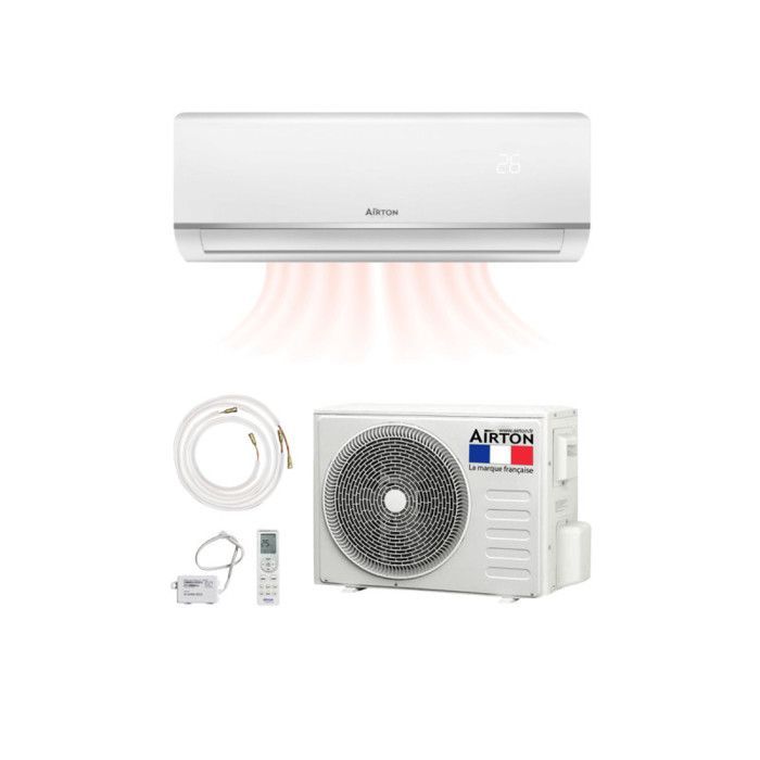 Pack pompe à chaleur réversible AIRTON - A poser soi-même - 3500W - Readyclim 6M - WIFI