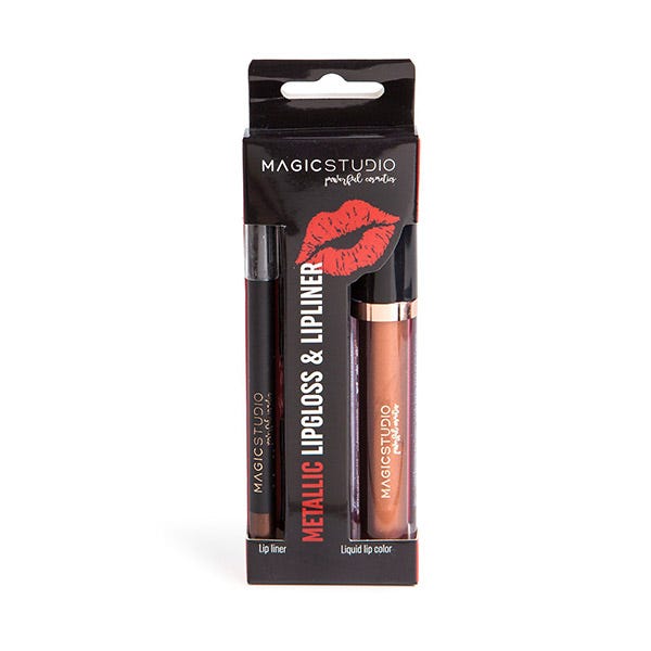Metallisk Lipgloss & Lipliner| 1 PC
