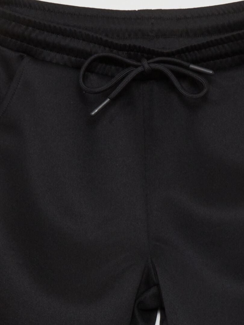 Conjunto de calça e blusa de moletom com zíper - preto