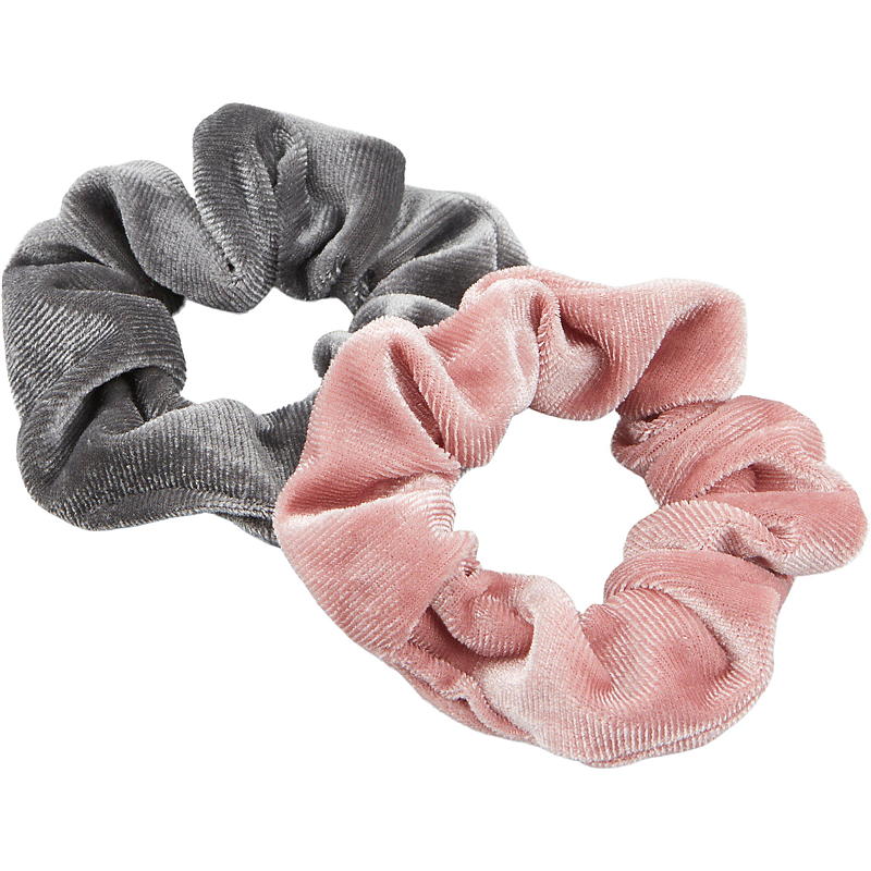Essentii Hårband 2-pack scrunchie rosa/silver