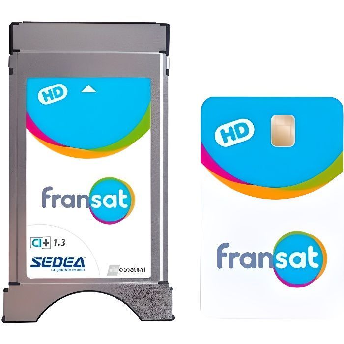 Module Satellite CI+ 1.3 HD - Sedea - Fransat TV - Carte Fransat PC7 HD - Qualité HD - Facilité d'utilisation