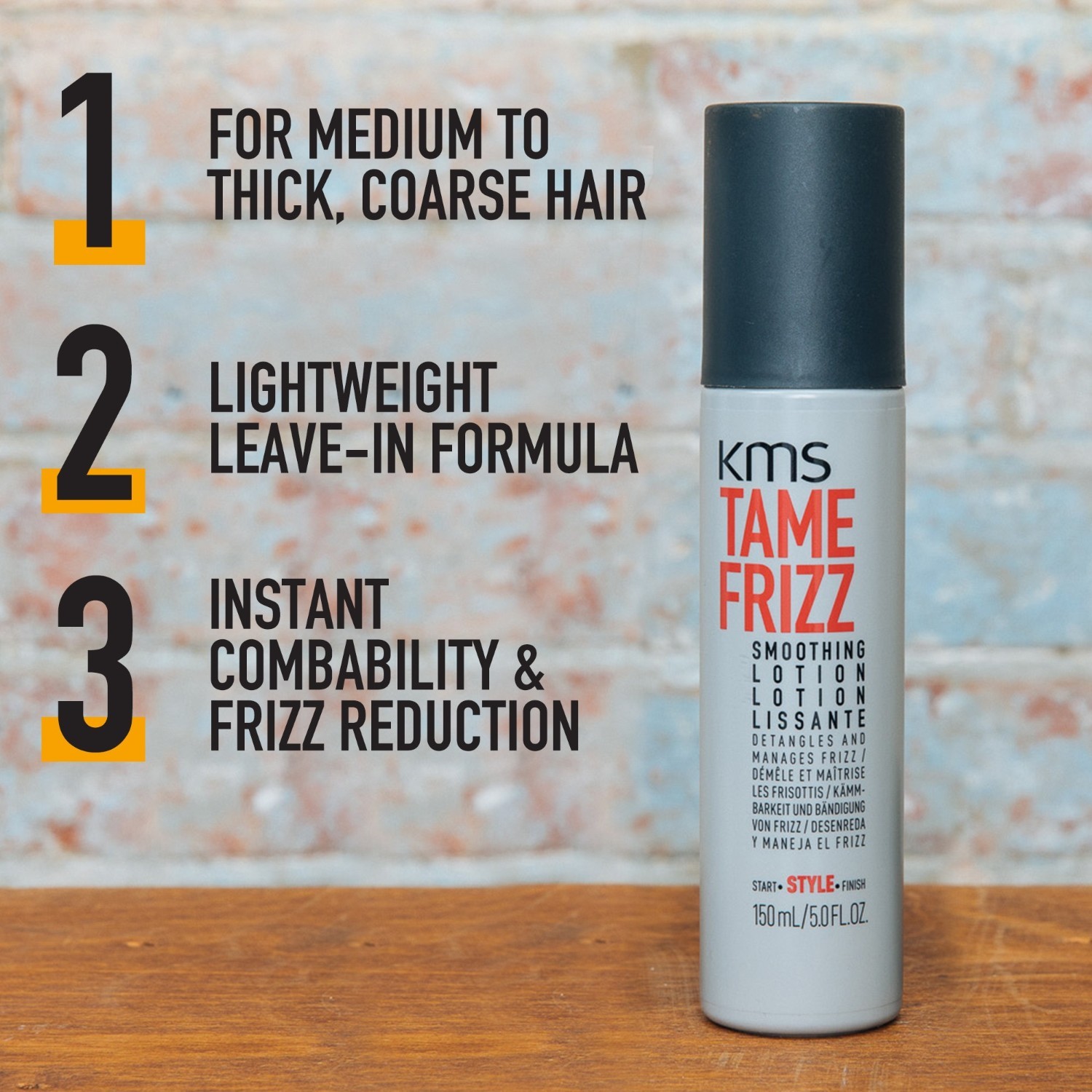 KMS plaukų kremas „Bändigt Frizz“ – lyginantis losjonas – 150 ml