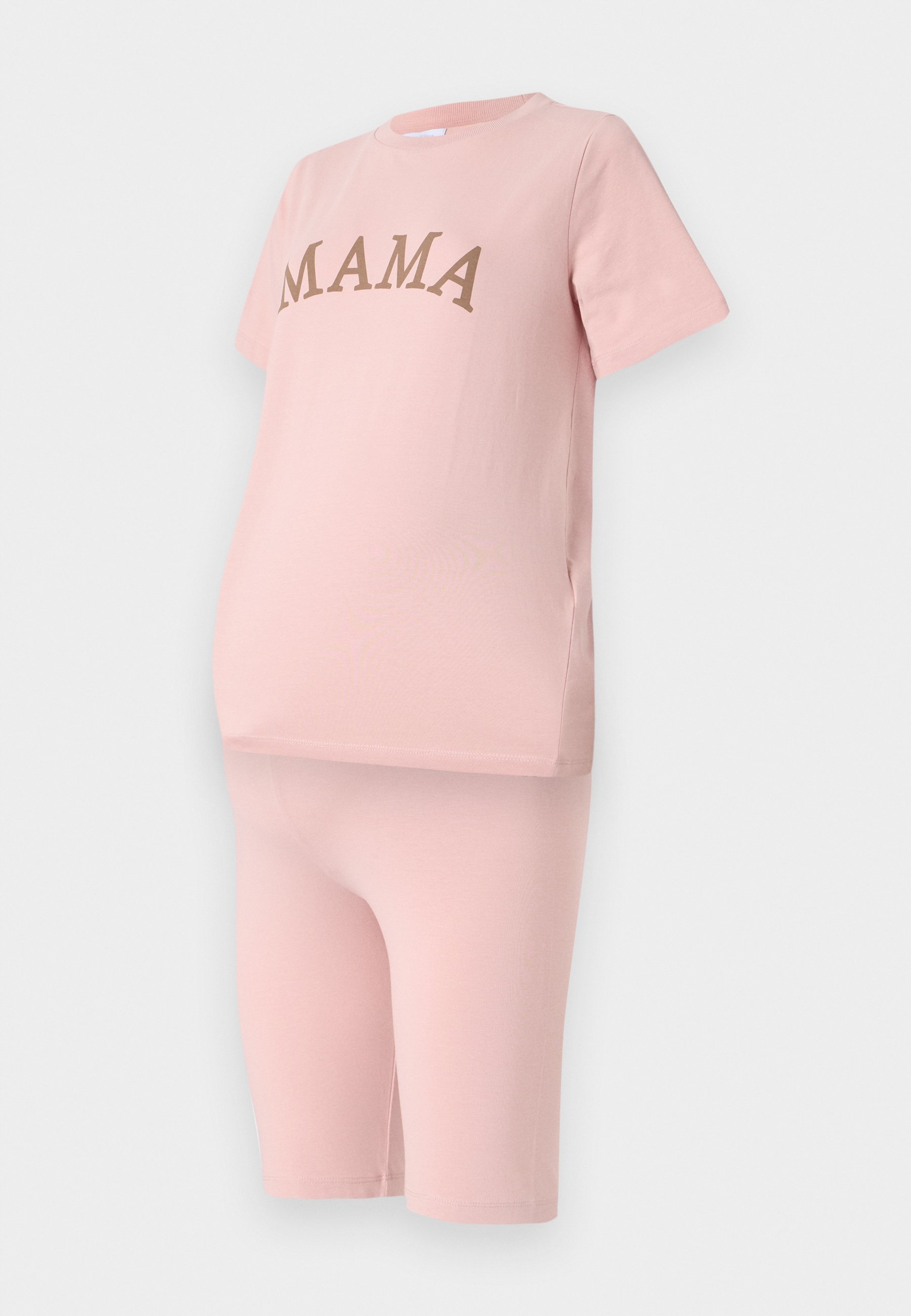 MAMALICIOUS MLKAJA STATEMENT LOUNGE SET - Leggings - Pantalon - mauve pâle/taupe foncé