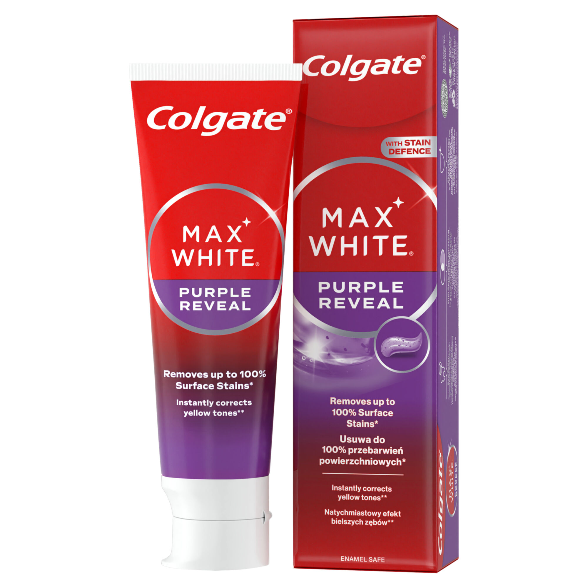 Rivelazione del bianco e viola di Colgate Max