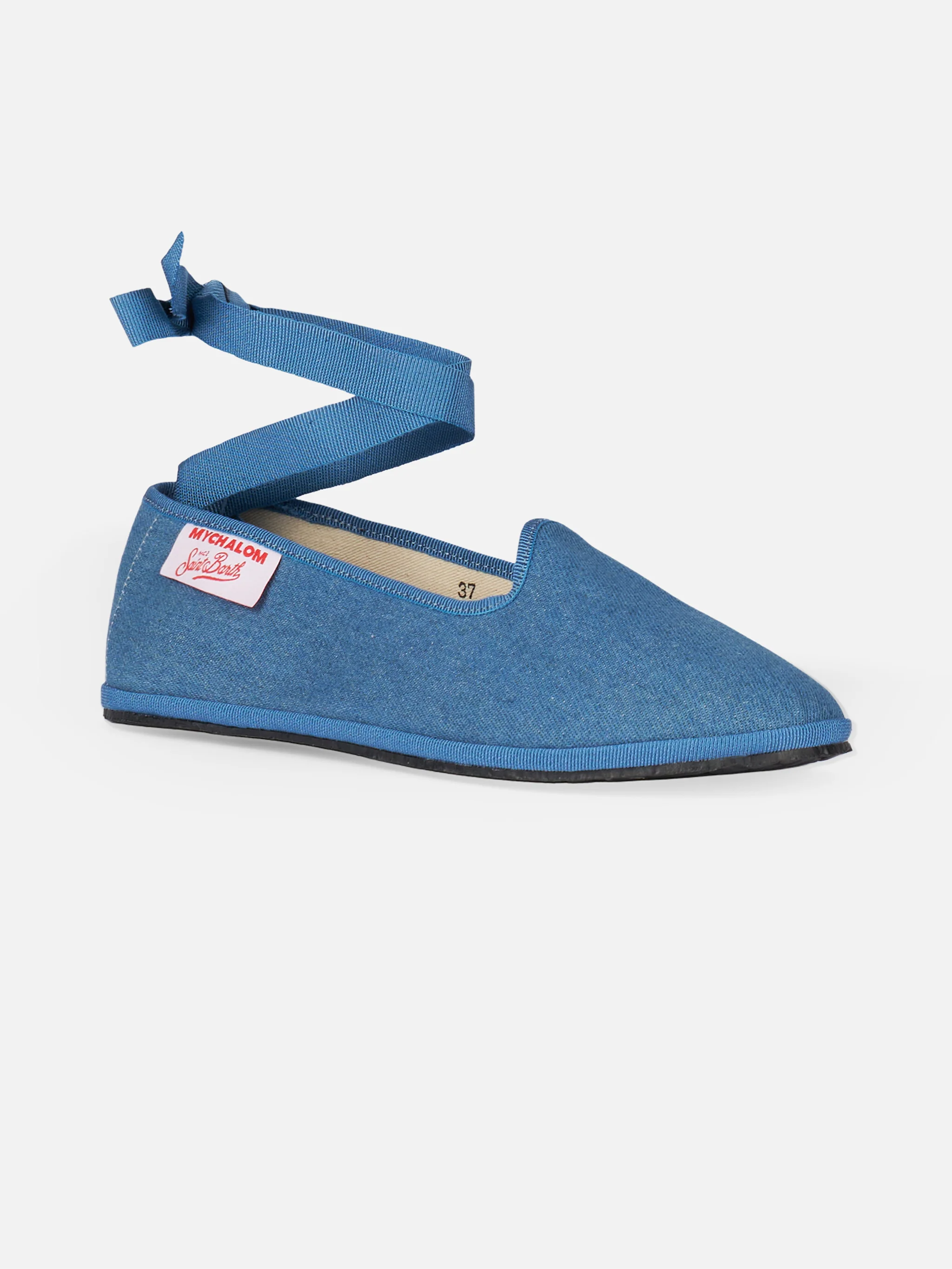 Damen-Denim-Slipper-Mokassins | MY CHALOM SPECIAL EDITION