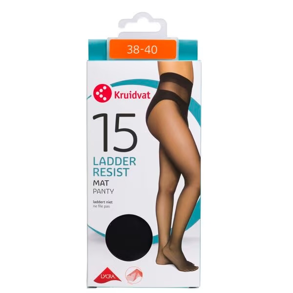 Kruidvat Ladder Resist matinės 15 denų pėdkelnės<br>juodos, 38-40 dydis