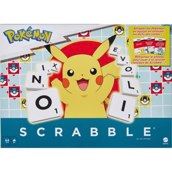 Scrabble® Pokémon - Jogo de tabuleiro para toda a família com 2 modos de jogo HXT27