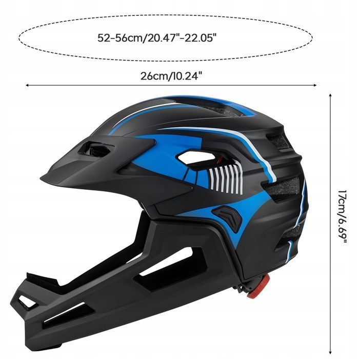 Lightweight 450g convertible full/semi-open face children's bike helmet