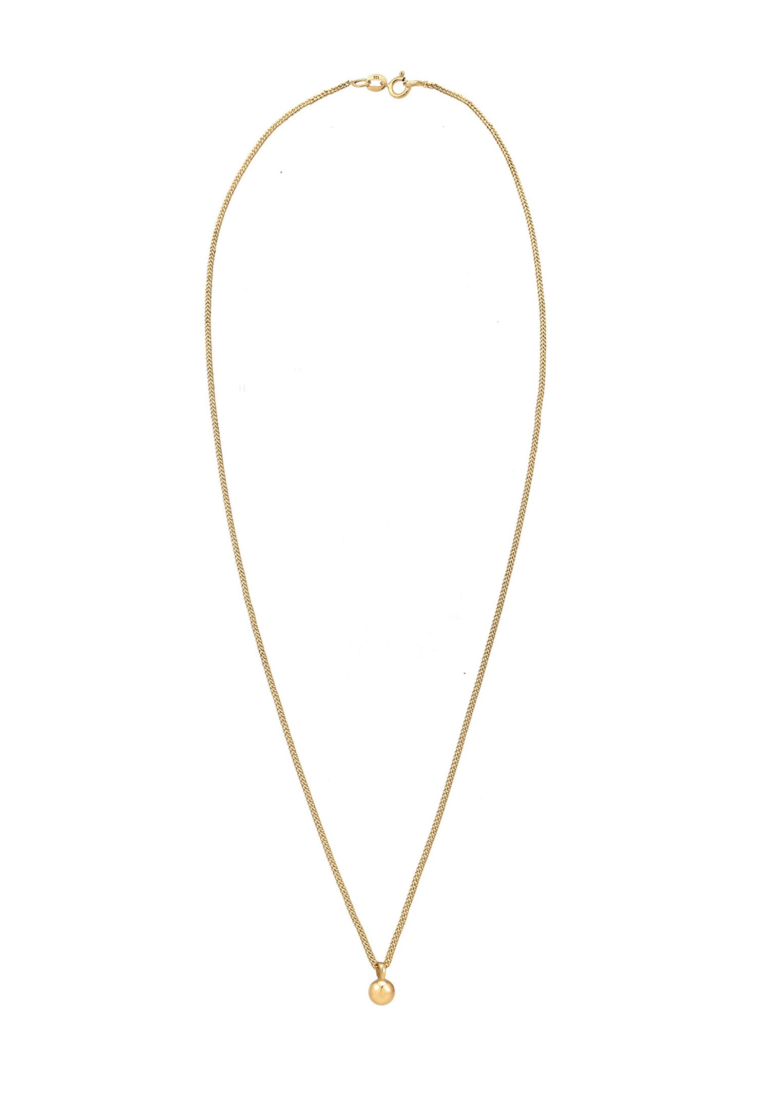 Elli Pendentif de bal pour dames Geo Look Panzerkette Tendance de base en argent sterling 925