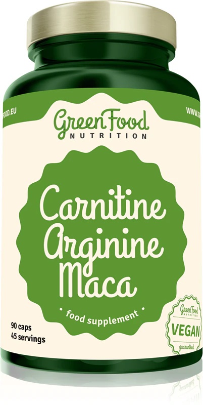 GreenFood Nutrition карнитин аргинин мака дијететски додатак за повећање физичких перформанси