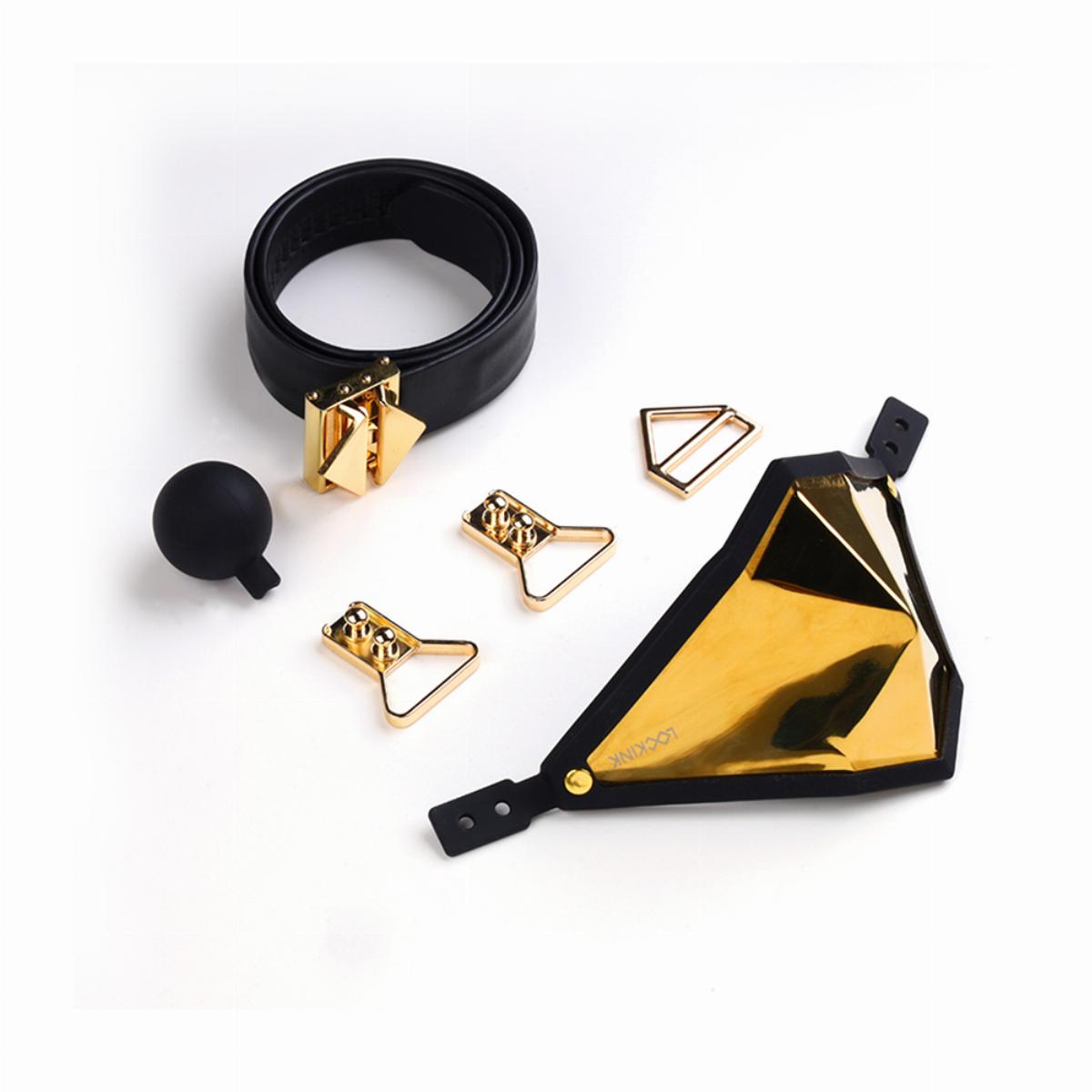 Σετ φιμωμάτων Lockink Golden Punker Golden