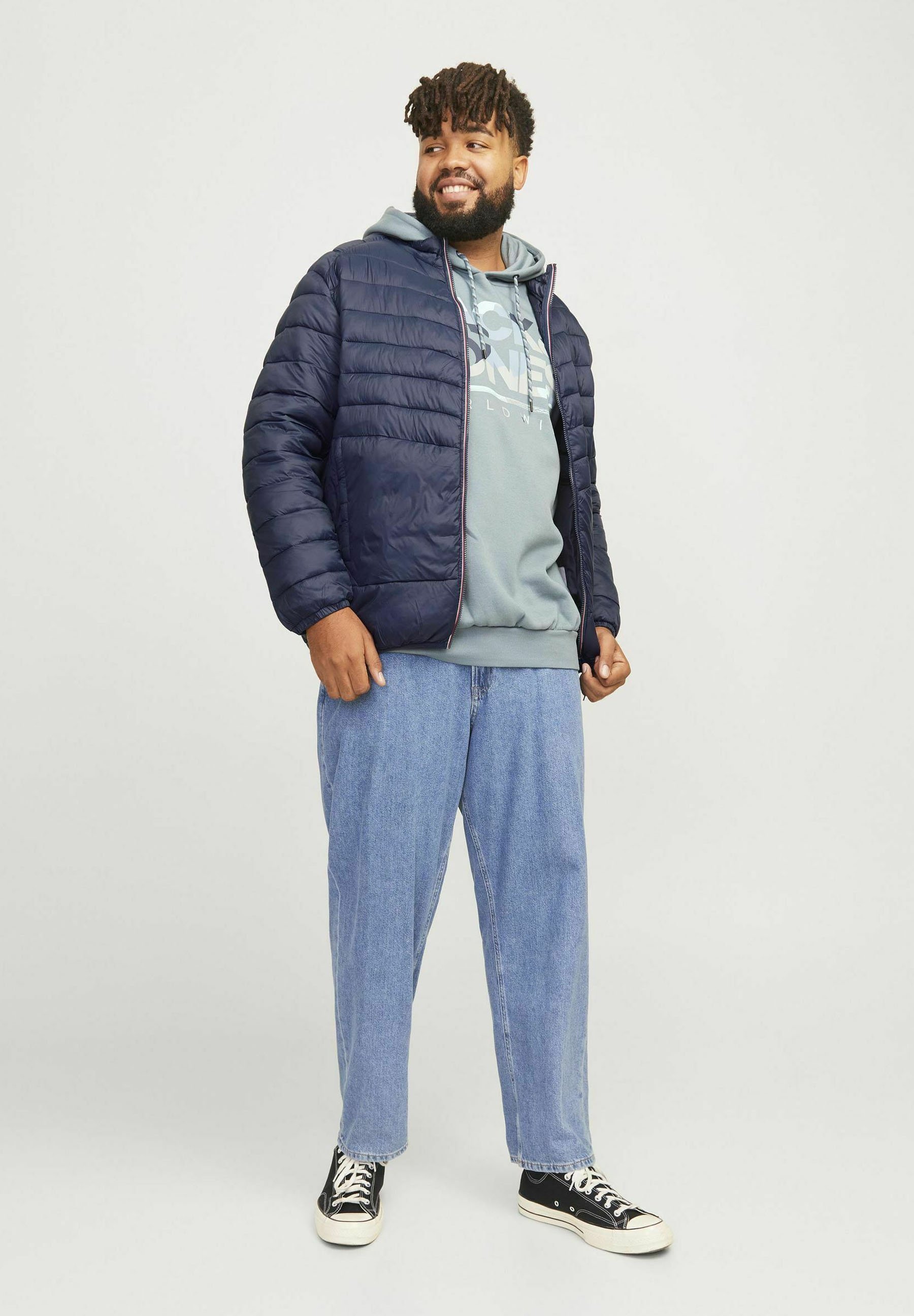Jack & Jones PLUS – Winterjacke – marineblauer Blazer