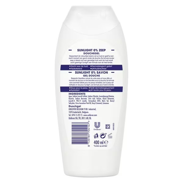 Saules gaismas 0% ziepju dušas želeja<br>400 ml