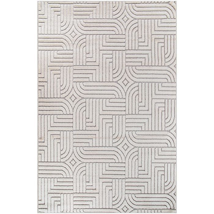 Alfombra grande de diseño contemporáneo y moderno - Beige (160x230 cm) - Thessaly Beige