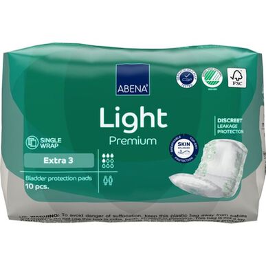 Abena Light Premium Discreet Single Wrap Extra 3 Compresas diarias discretas y transpirables 10 unidades 10 unidades