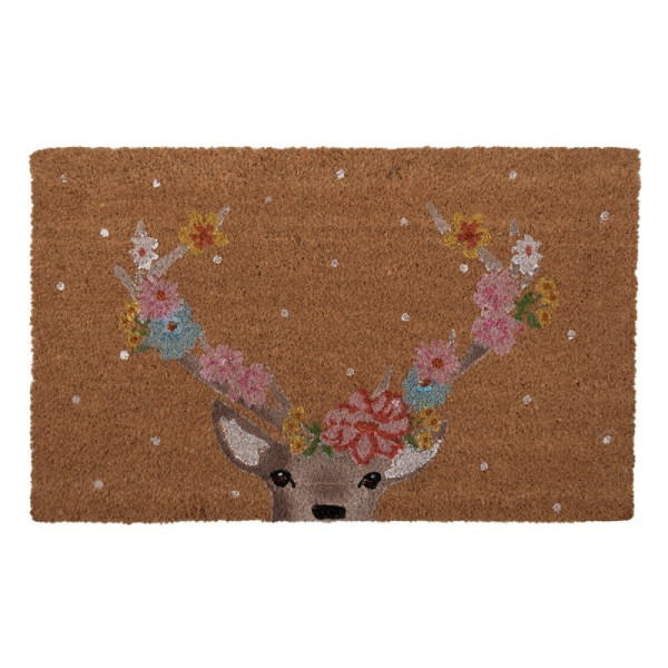 Wycieraczka wejściowa kokos Deer with Flowers