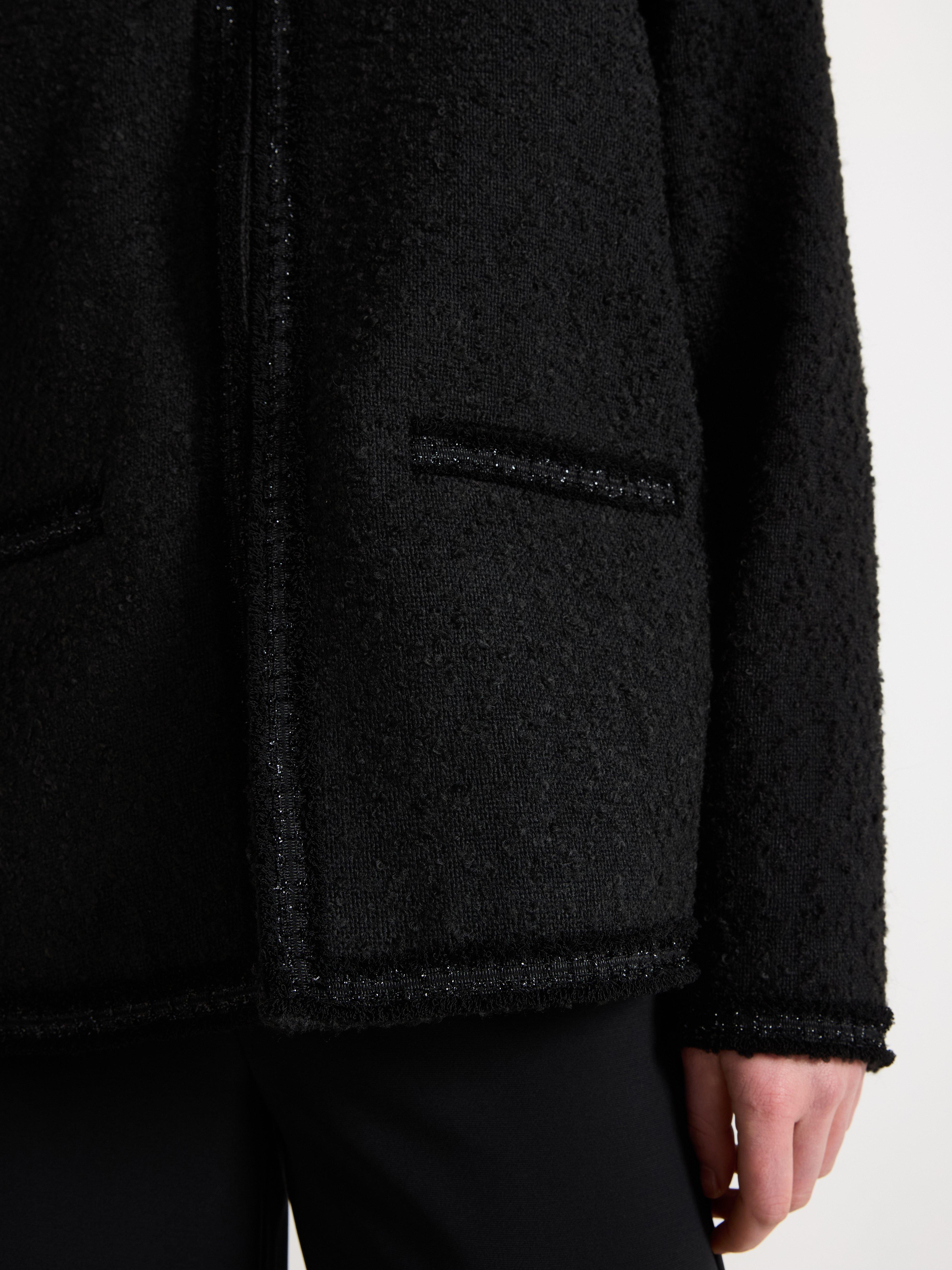 Jaqueta com detalhes em lurex preto