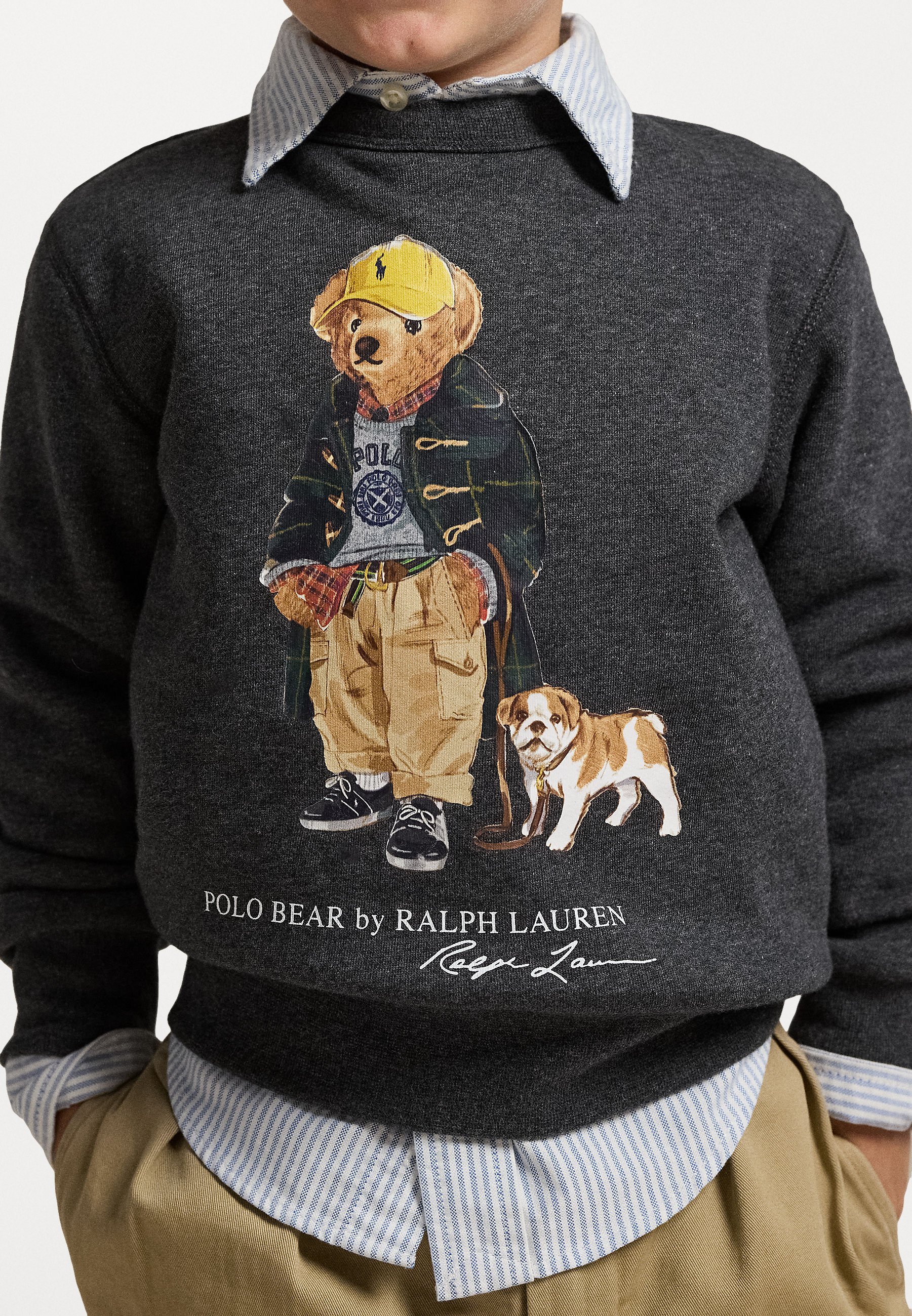 Polo Ralph Lauren POLO BEAR HEATHERED SWEATSHIRT UNISEX - Sweatshirt - windsor heather