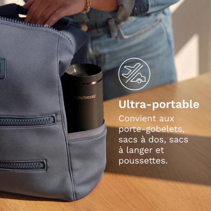 BABY BREZZA - Chauffe Biberon nomade Super Fast Portable Warmer Noir