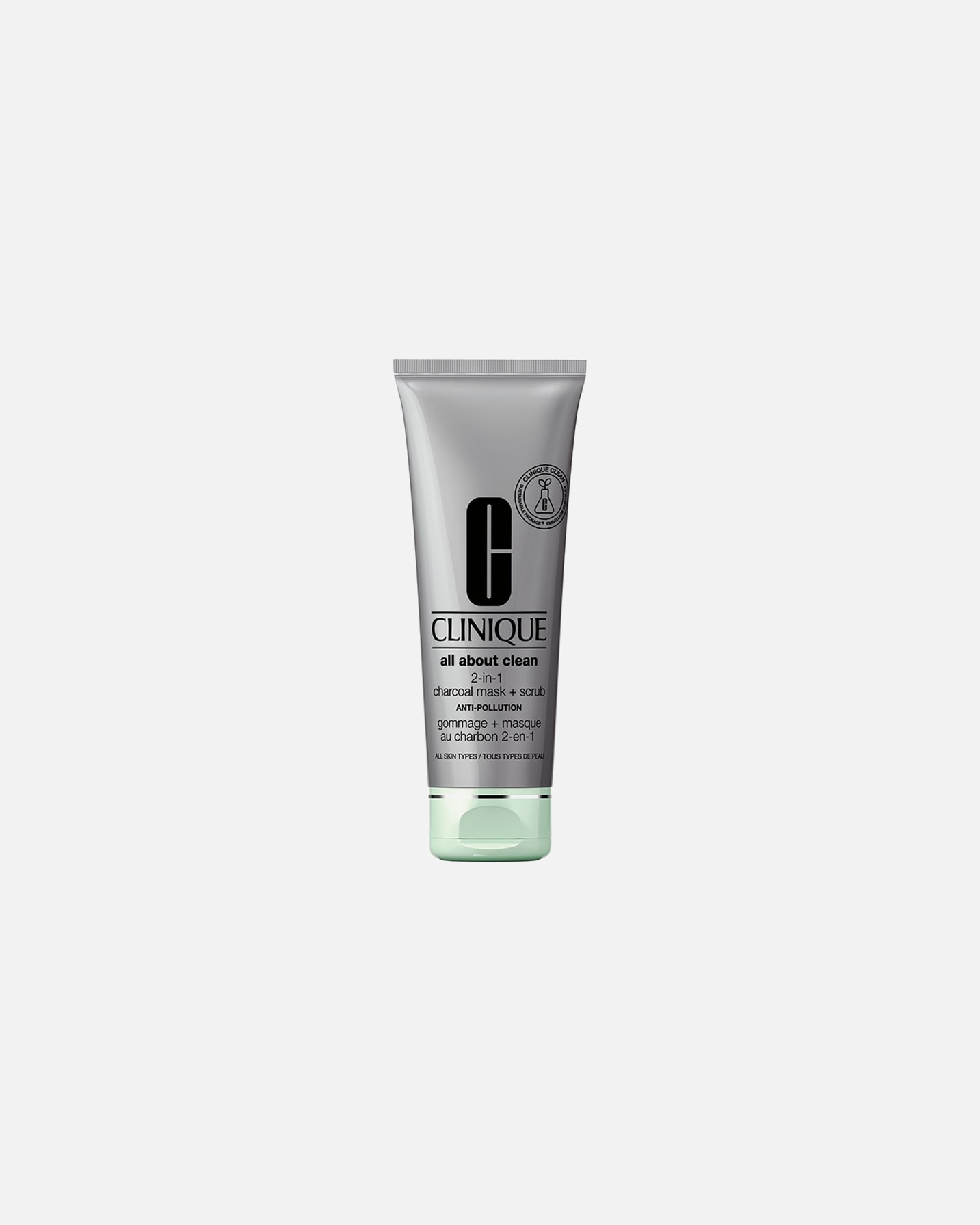 Clinique All About Clean™ 2-in-1 Houtskoolmasker + Scrub – 100 ml