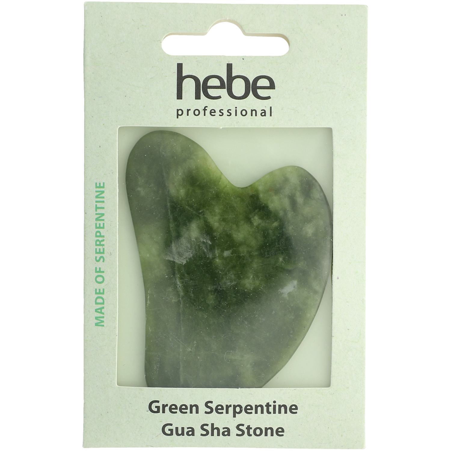 Hebe Profesjonell Grønn Serpentin Gua Sha Stein