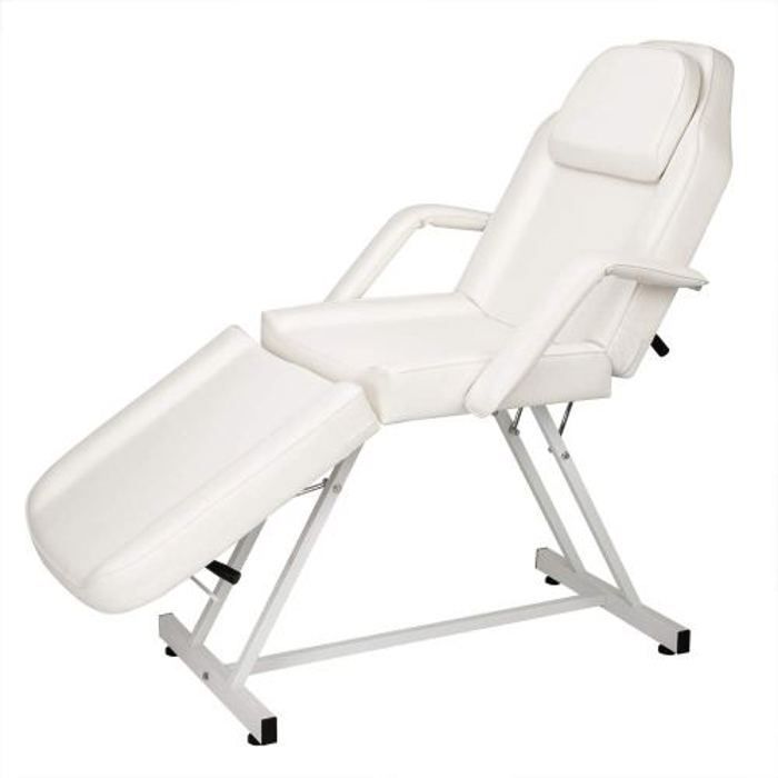 Alightup - Lettino da massaggio a 3 sezioni, ideale per saloni di bellezza, spa, centri massaggi e studi di tatuaggi - Bianco