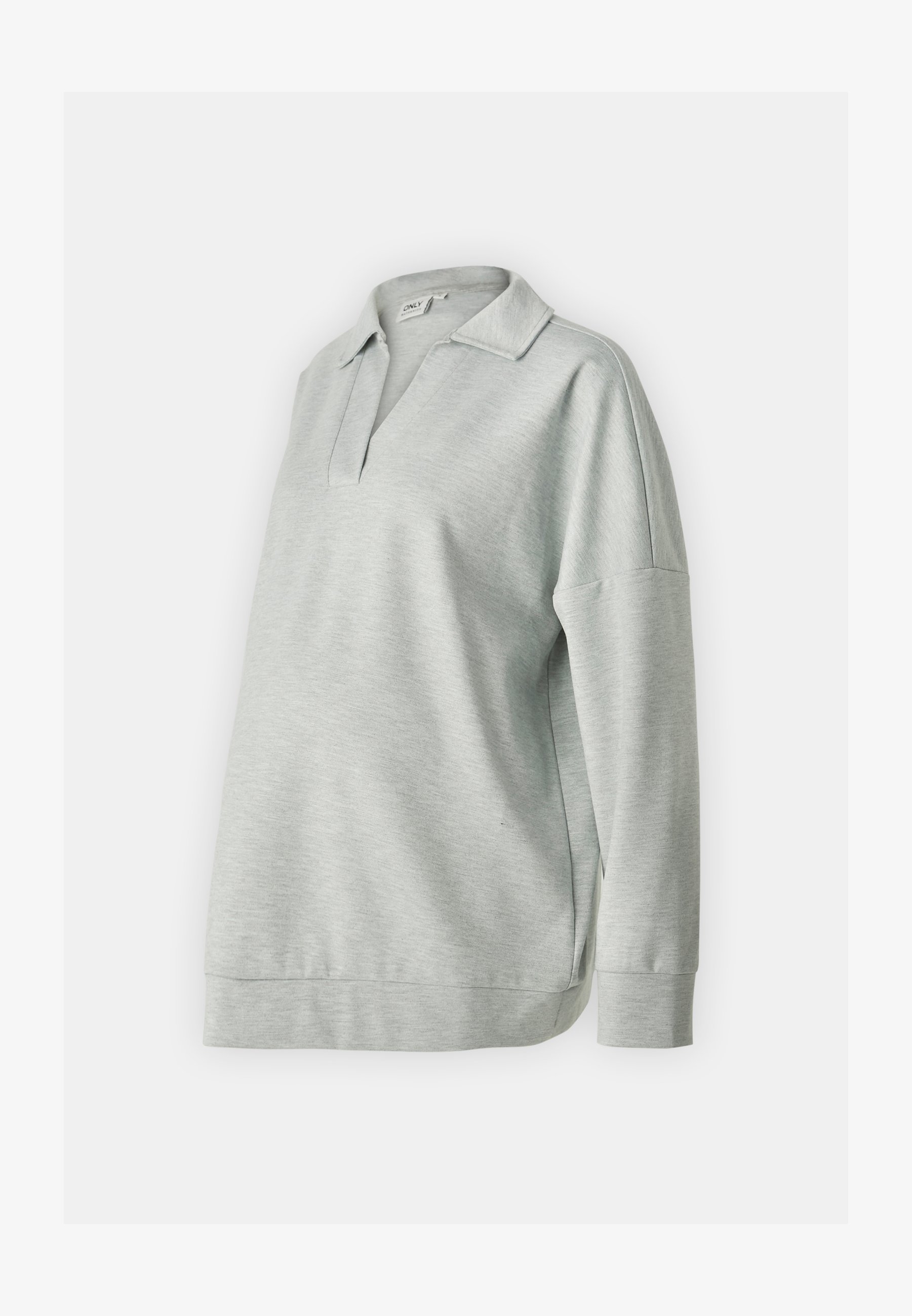 ONLY MATERNITY OLMJENA COLLAR - Sweatshirt - lichtgrijs gemêleerd