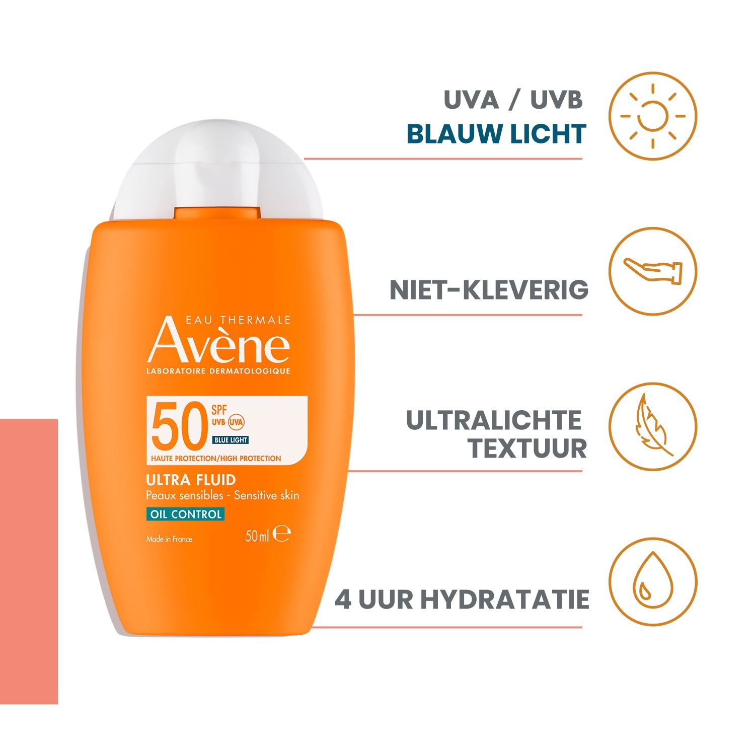 Avène Sunscreen Solaire Ultra Fluid Oil Control SPF50 - 50 ml