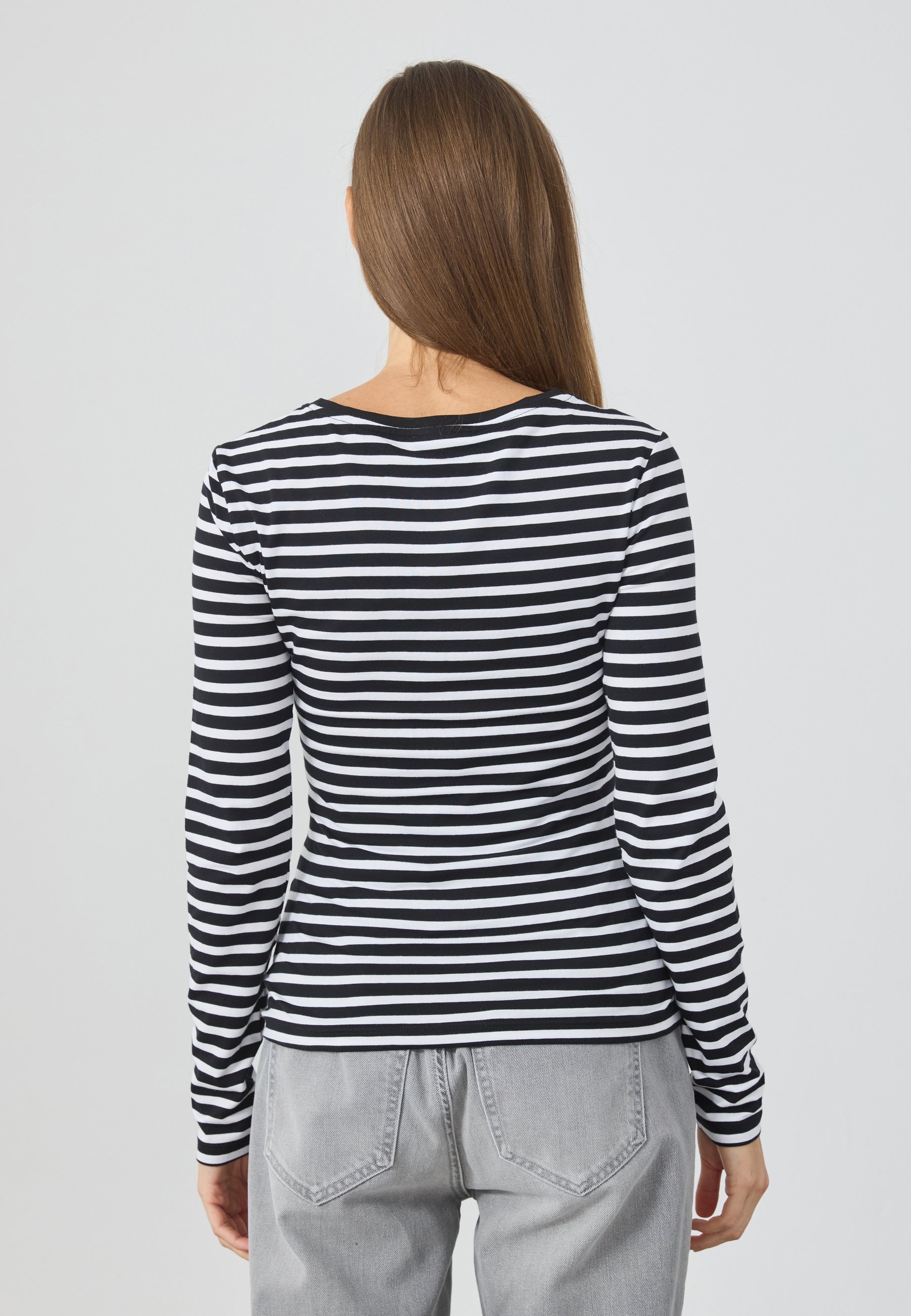 Anna Field Stilloberteil mit langen Ärmeln, 2er-Pack – Langarmshirt – weiß/schwarz