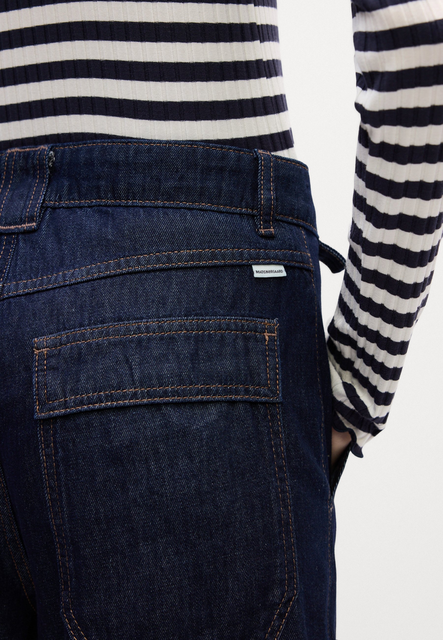 Mads Nørgaard COZY BONNIE PANTS - Relaxed fit jeans - donker indigo