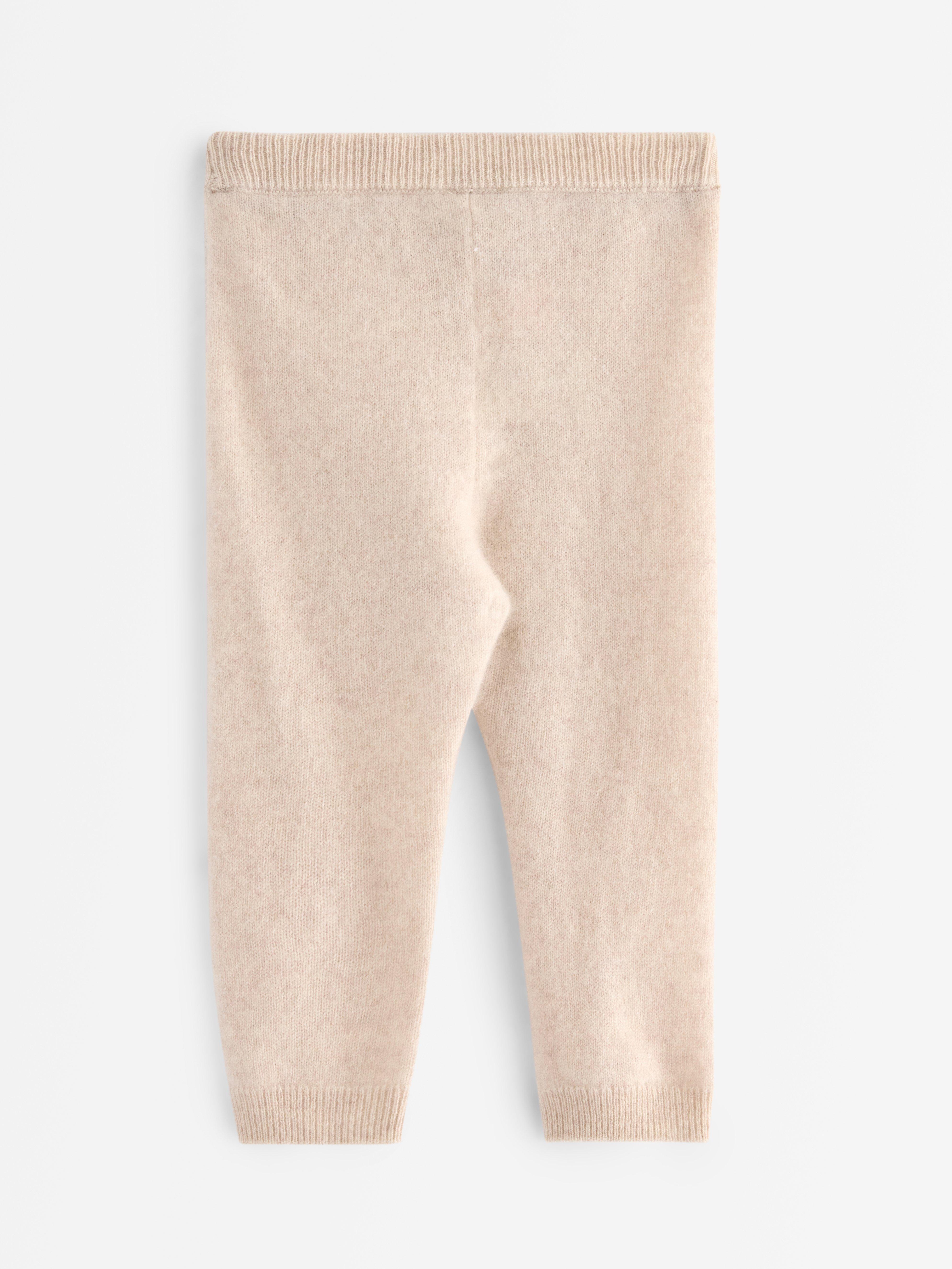 Leggings em Caxemira Bege Mesclado