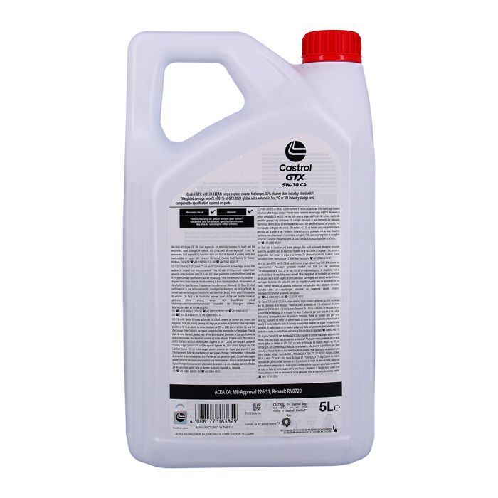 Motoröl - CASTROL GTX 5W-30 C4 - 5L - 5W30