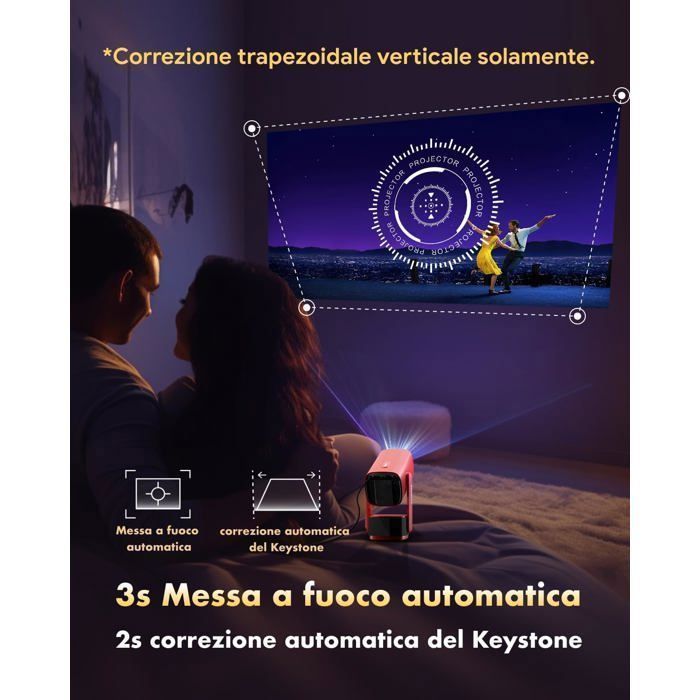 Projektor – SKYECHO – FreeONE – 1080p – 350 Lumen – Android – Rot