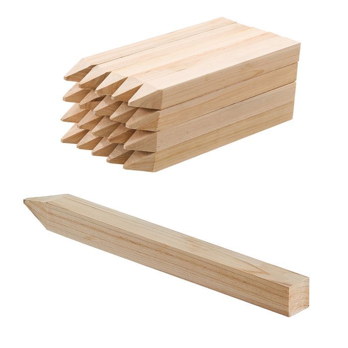 Pali per recinzione - DUOKU - Confezione da 20 - Legno di abete - Appuntiti - 25,4 x 25,4 x 304,8 mm