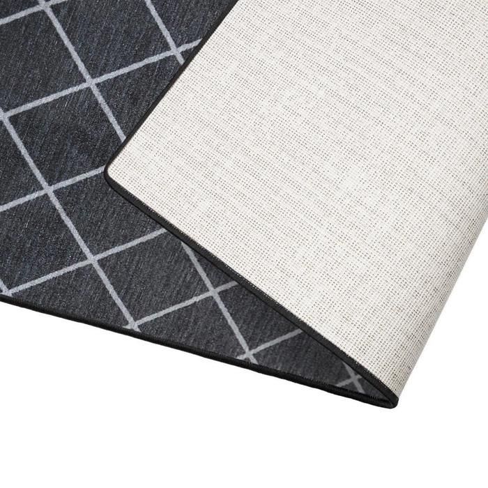 Tapis de couloir Cosenza Noir 80 x 300 cm