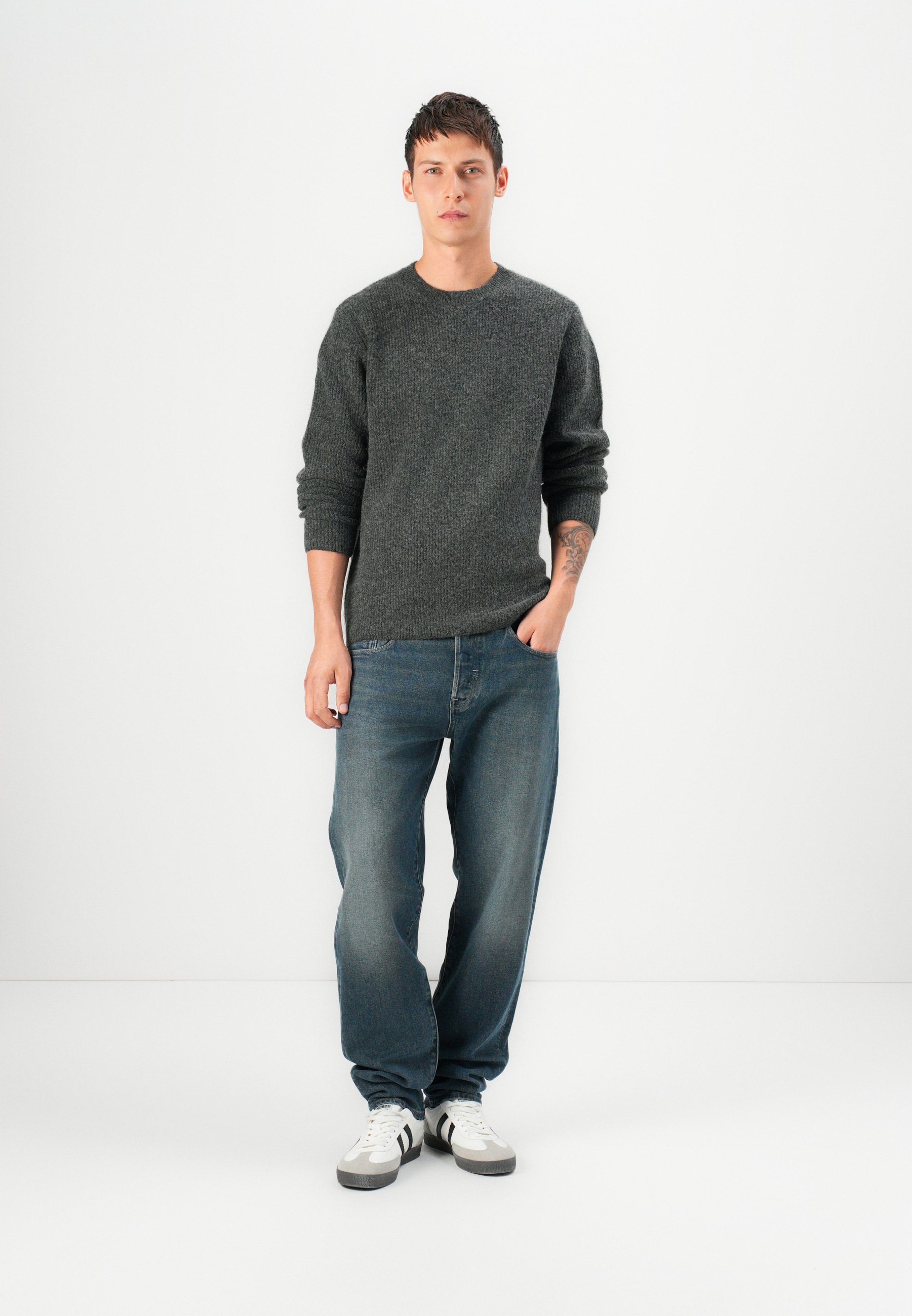 Maglione girocollo Jack & Jones PREMIUM JPRBLAELIAS - grigio scuro
