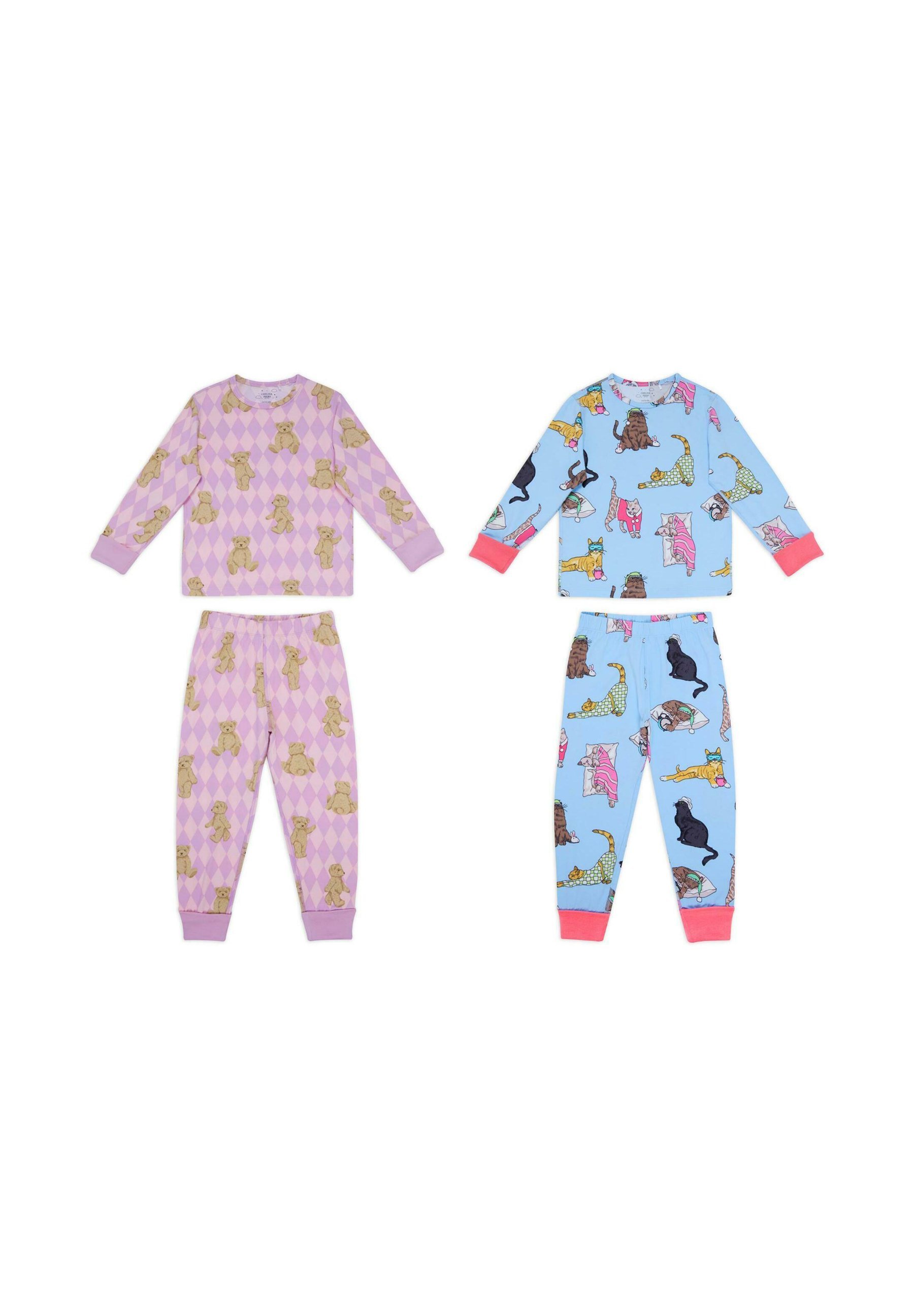 Ensemble pyjama Chelsea Peers Ours Chats (2 pièces) - lilas