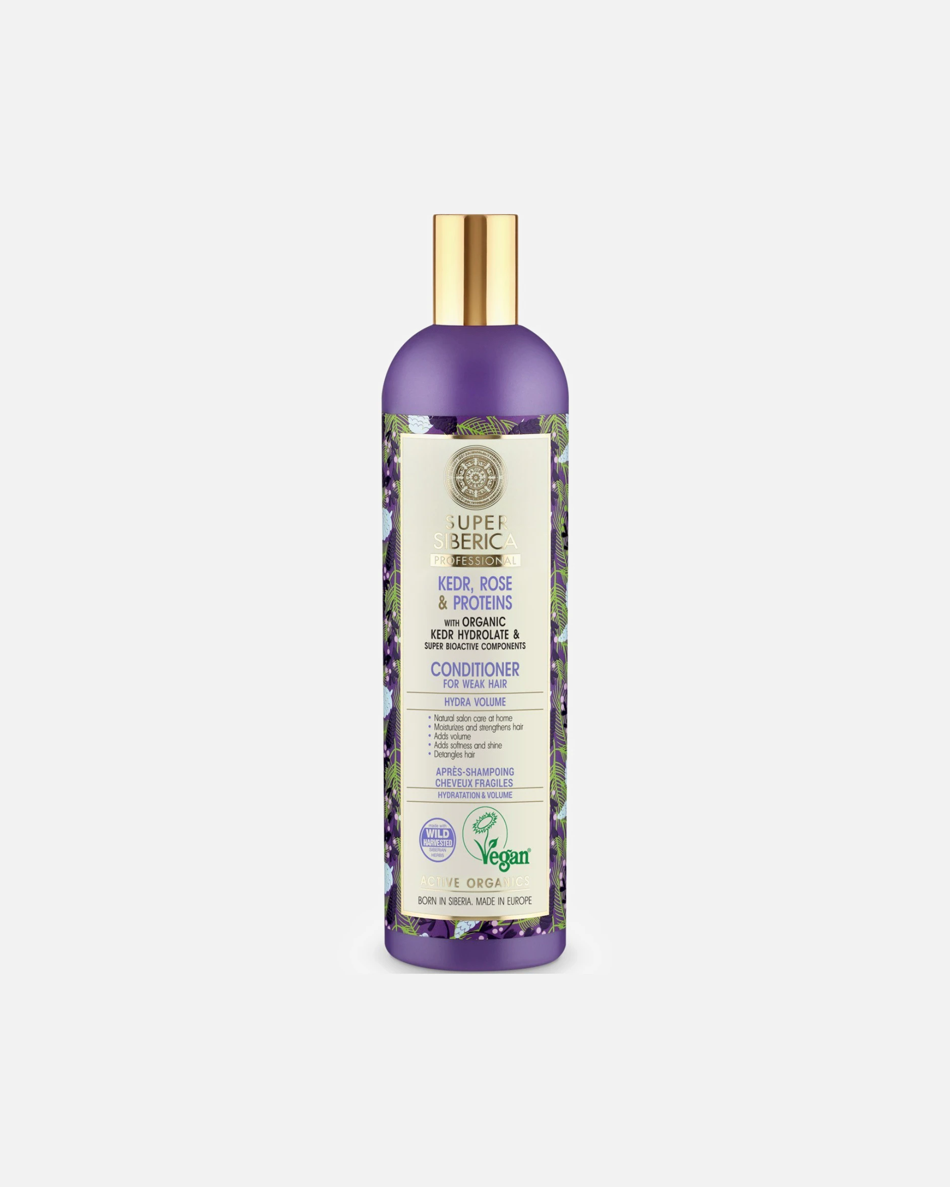 Natura Siberica Apres-shampoing Cèdre et Rose cheveux fragiles