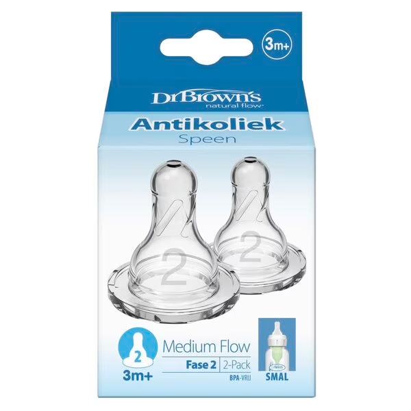 Dr. Brown's Phase 2 cuclji za stekleničke z ozkim vratom 3+M<br>2 kosa