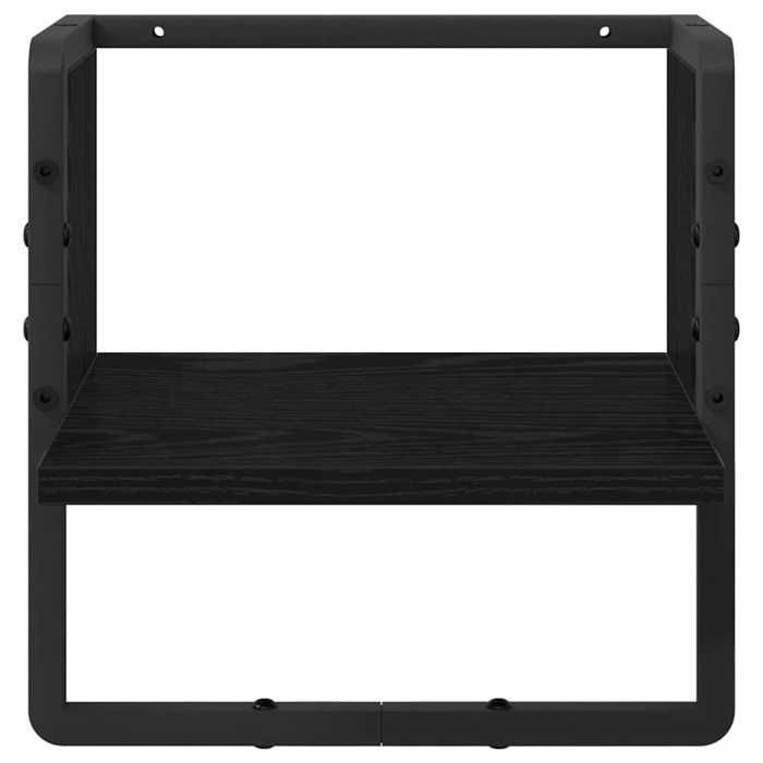 MOT14242 - Estante de pared, roble negro, 30 x 25 x 30 cm, madera de ingeniería