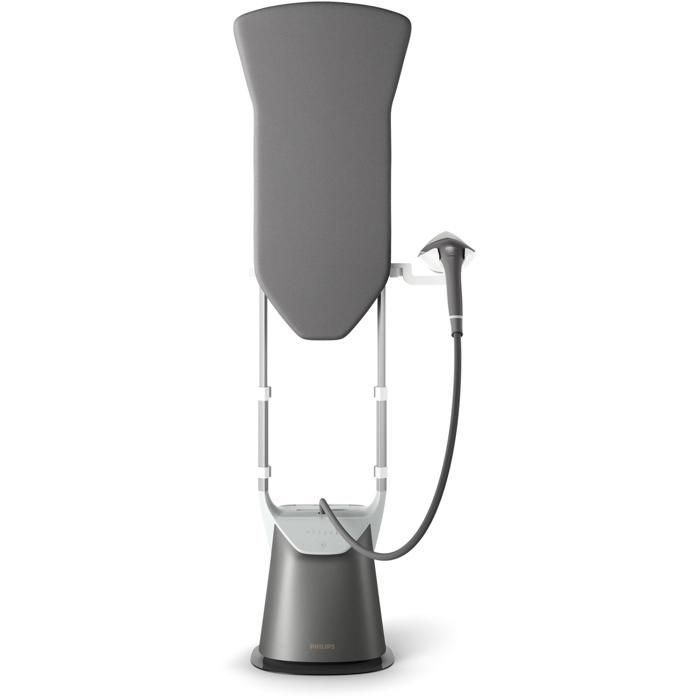 Philips All-in-One Bügelstation mit verstellbarem Bügelbrett, 90 g/min, 2400 W, Grau (GC628/80)