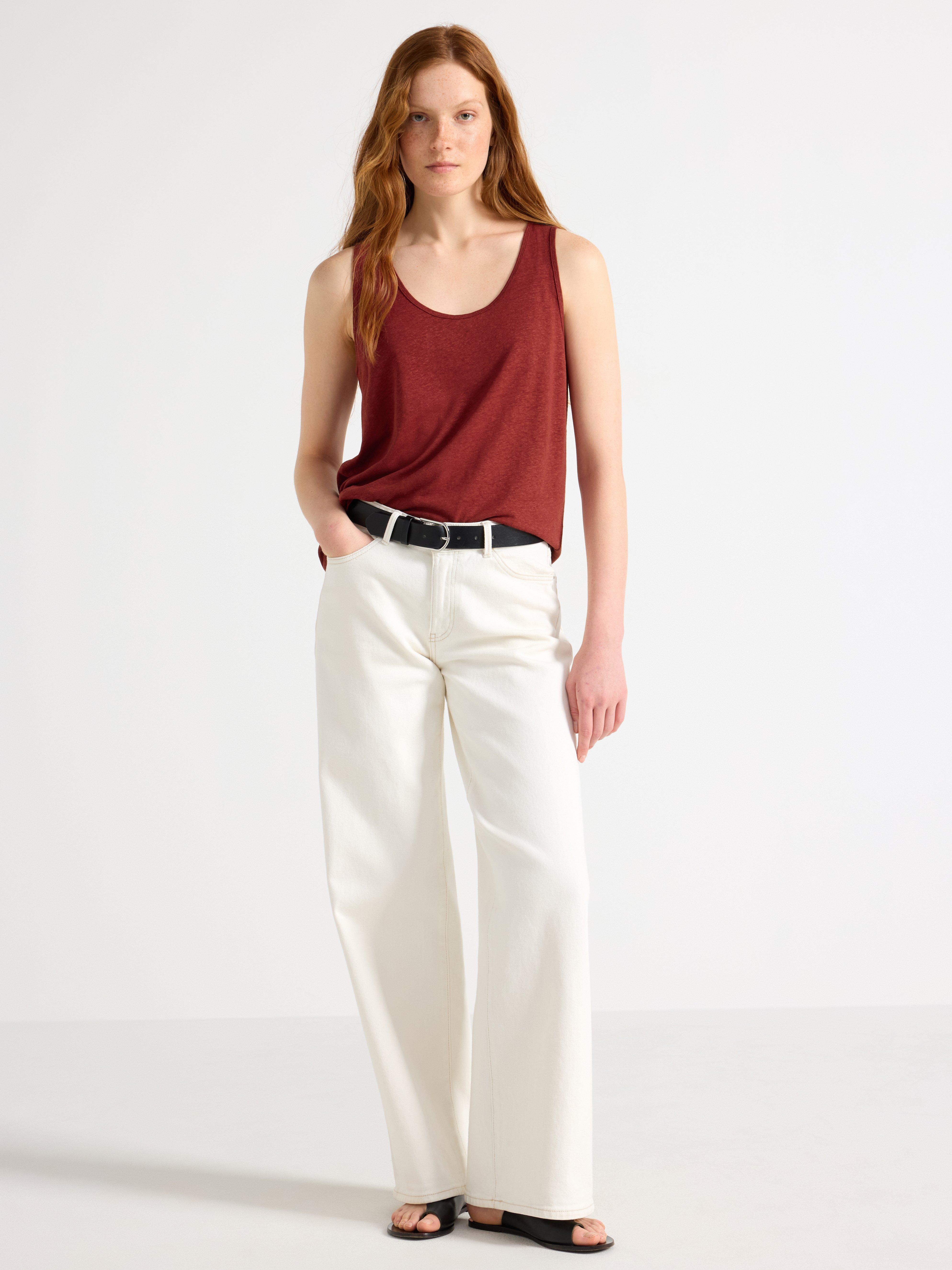 Lin i linblanding Dusty Red
