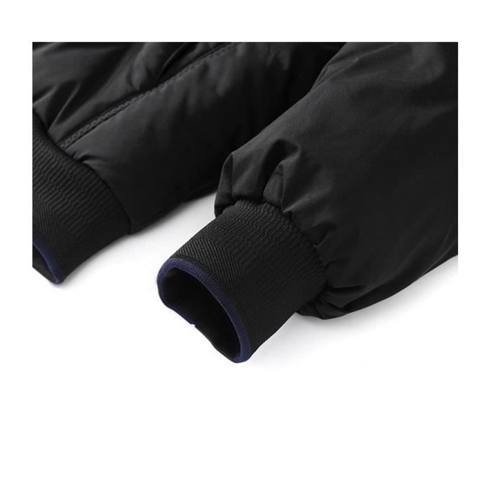 Chaqueta de plumas cálida para hombre, talla grande, para otoño/invierno, estilo casual, con cierre de cremallera - Caqui