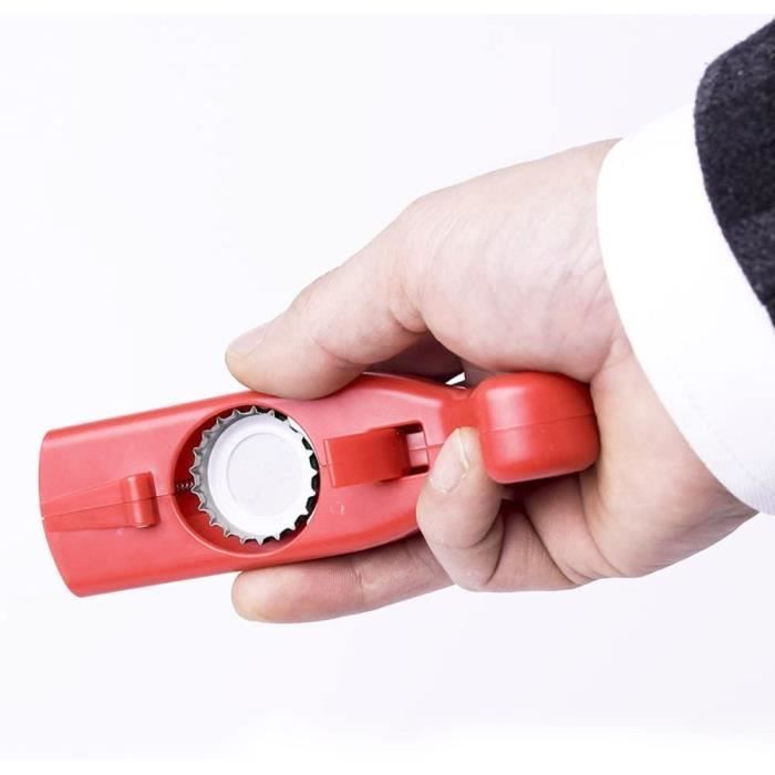 Abrebotellas - Pistola para tapones - Abrebotellas portátil - Rojo - Diseño contemporáneo - 1 unidad