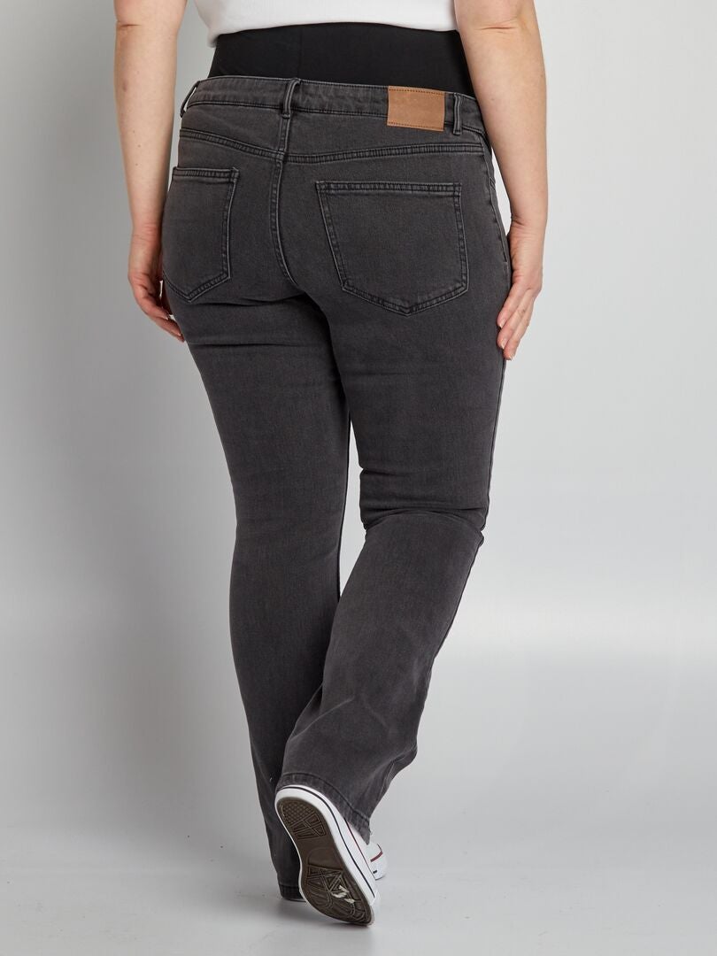 Zwangerschapsjeans met wijde pijpen - GRIJS