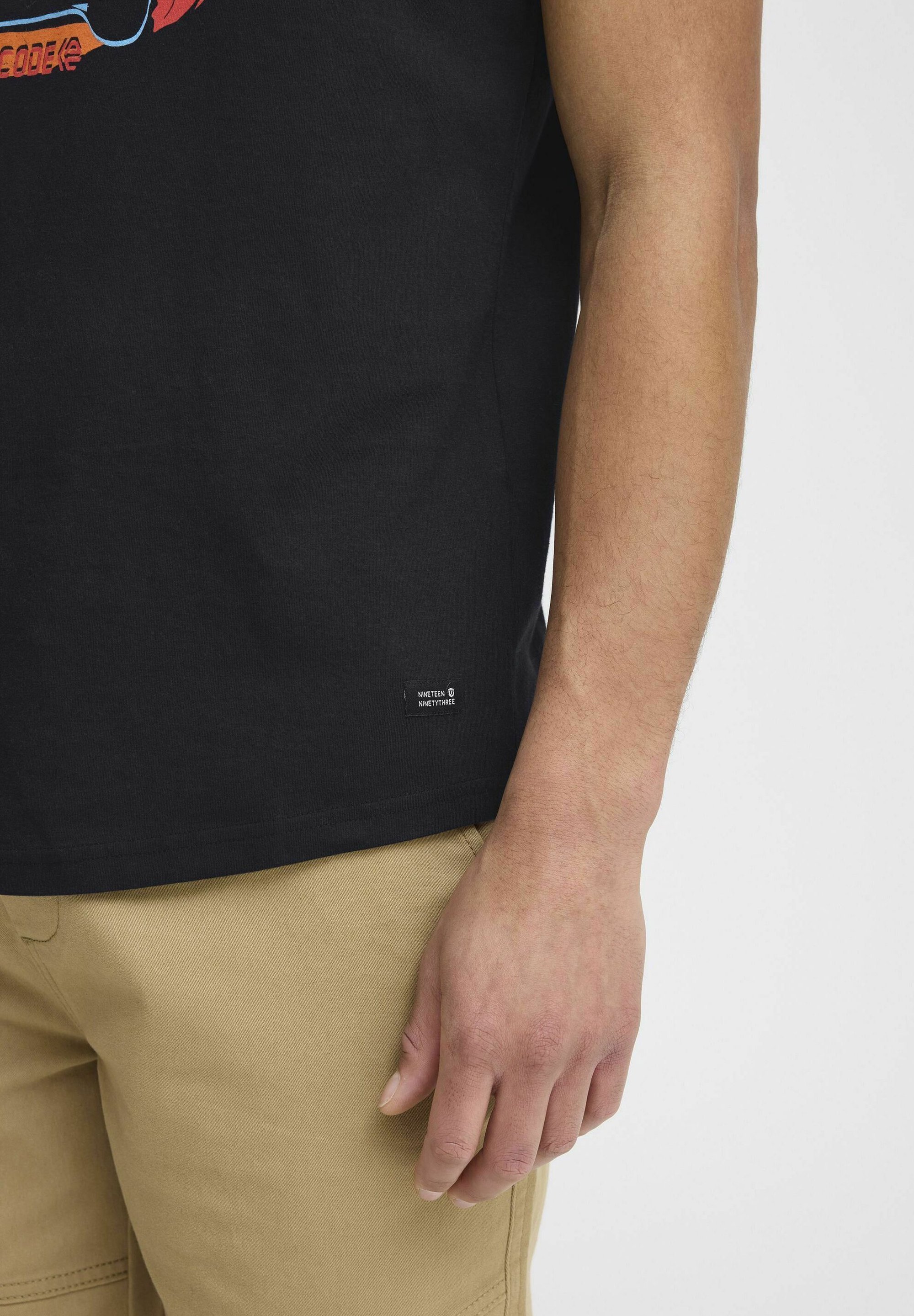 INDICODE JEANS IDDaniel - T-shirt met print - zwart